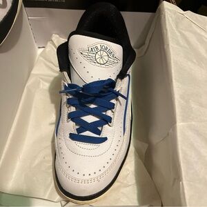 Nike Air Jordan White and Blue Athletic Shoes